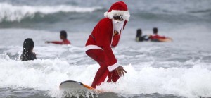 Surfing Santa