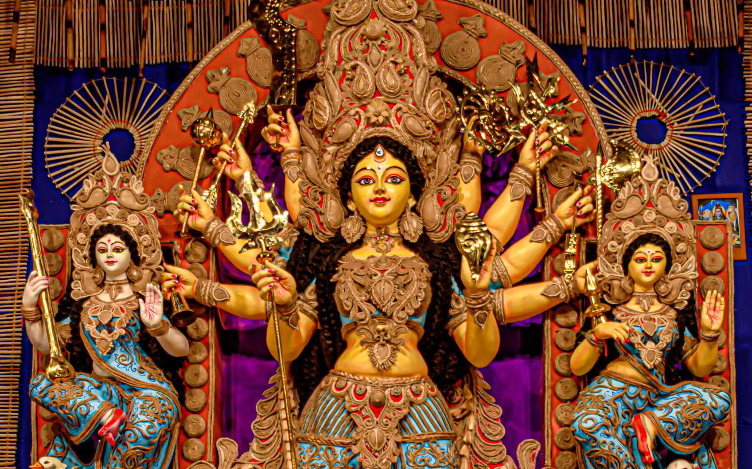 Durga represents divine strength and protection