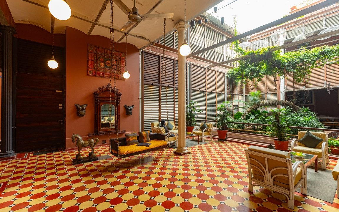 A courtyard at the House of MG a member of Secret Retreats