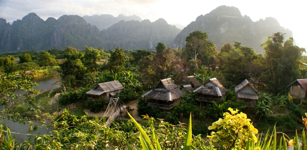 Laos traditional village